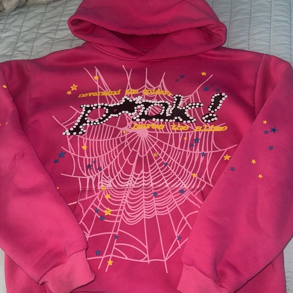 Pink Graphic Hoodie with Web Design